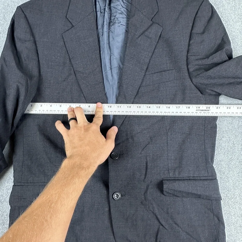 Alexandre London Suit Jacket Mens 42R Gray Wool 2 Button Notch Lapel Sport Coat